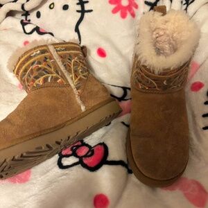 UGG Embroidered mini boots